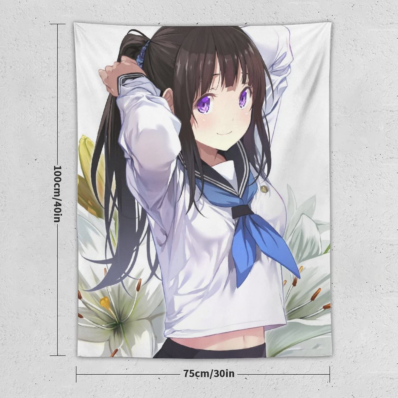 Amazon.co.jp: タペストリー 可愛い アニメ柄 氷菓 千反田える 壁 