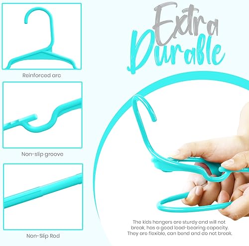 Vista 27 de Utopia Home Paquete de 40 perchas para niños, perchas de plástico de 11.5 pulgadas para armario, perchas para ropa y colgador infantil para armario
