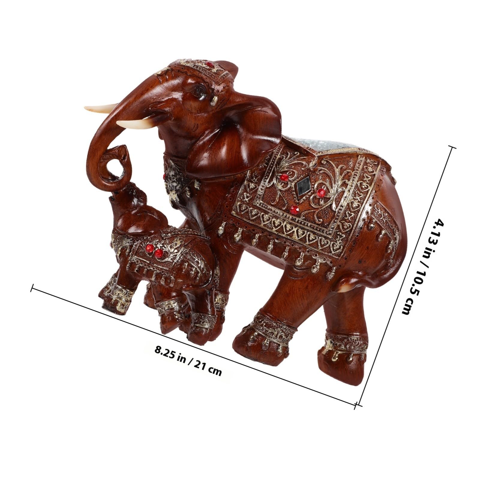 Estatua de Elefante de Resina para Escritorio, Decoración Artesanal