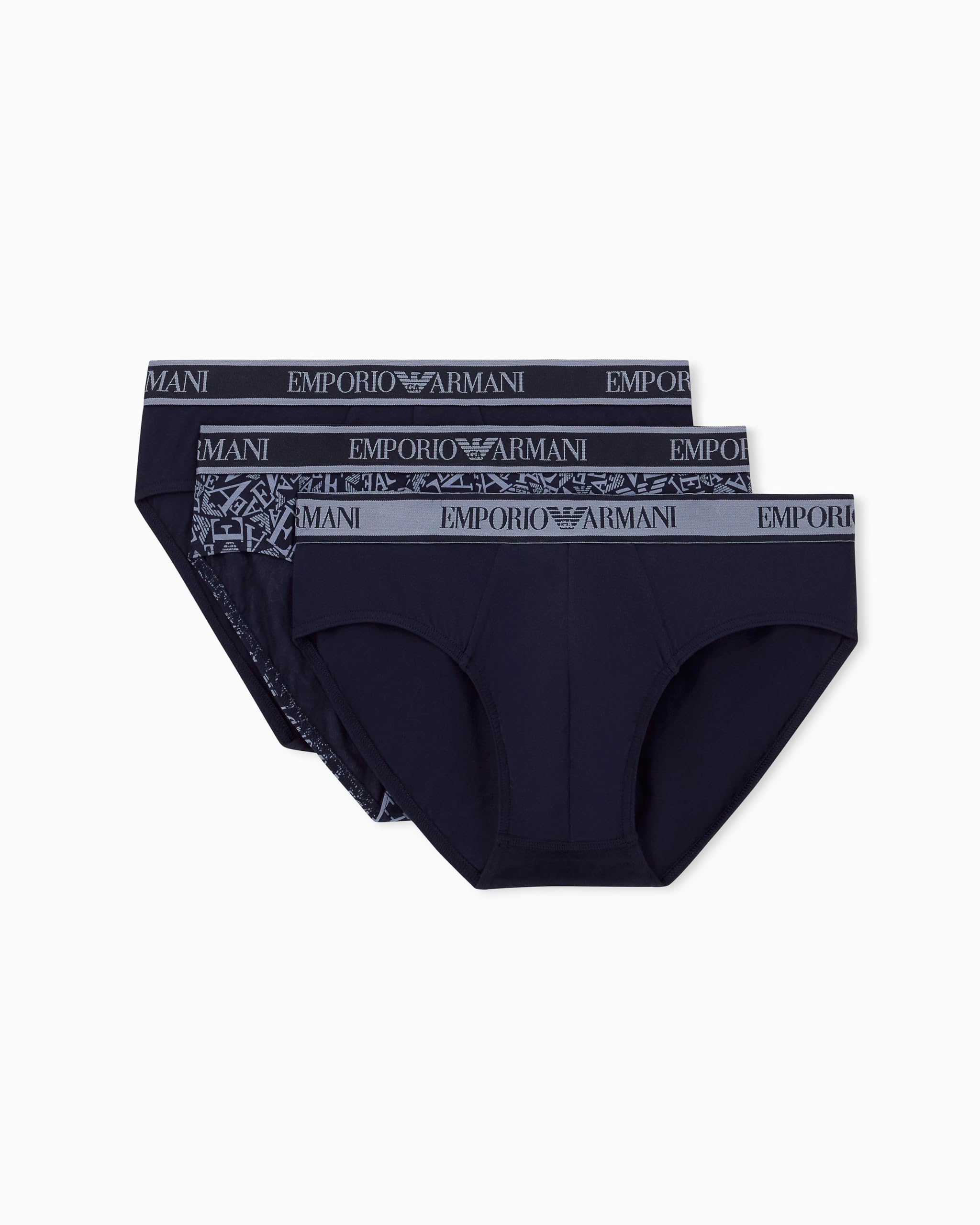 Emporio Armani Man's CORE Logoband 3-Pack Brief Blue M