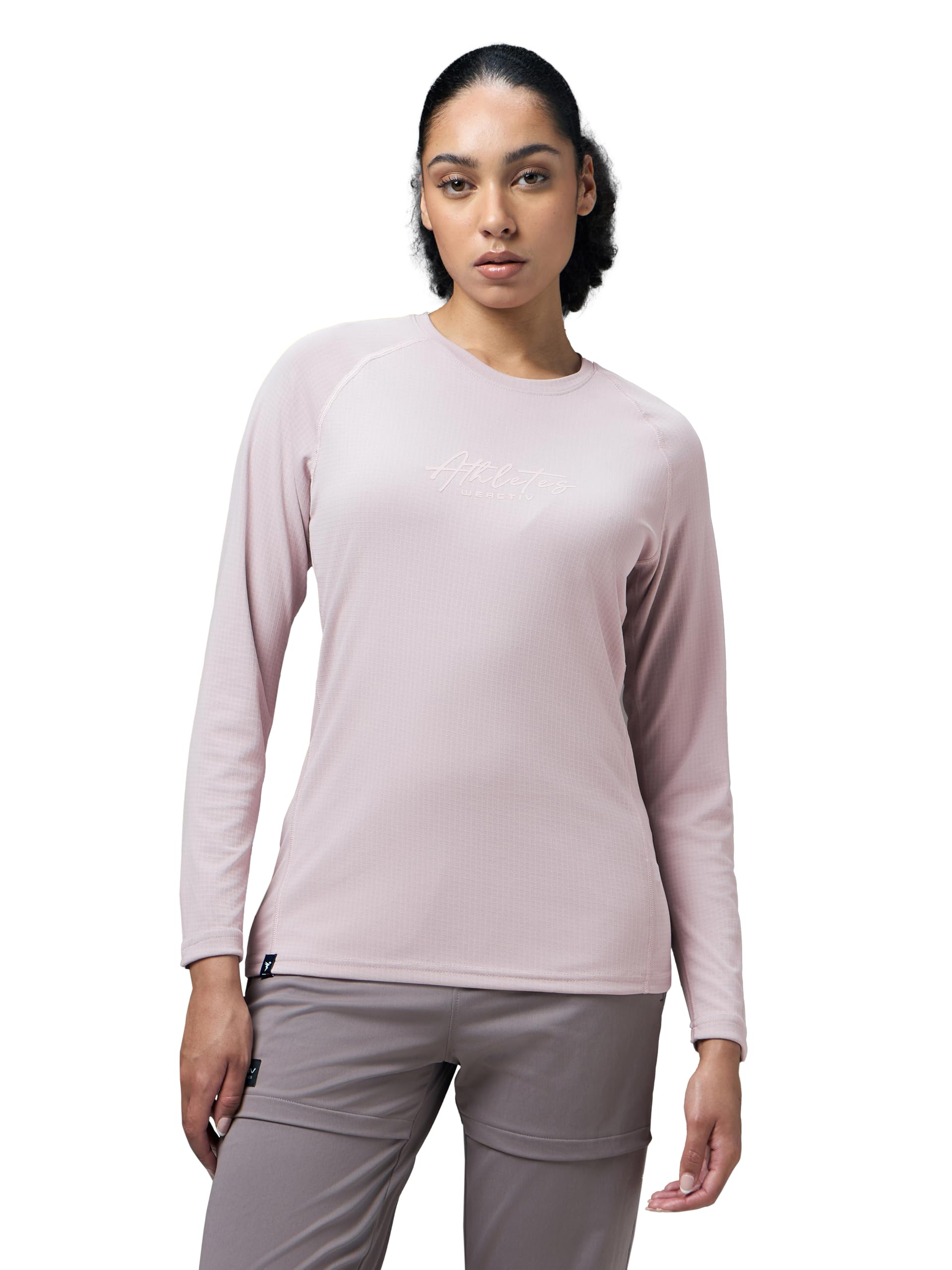 Women's Slim Fit Self-Design Crew Neck Full Sleeve T-Shirt with Technocool+, UPF50+ Sun Protection for Sports, Gym & Regular Use-image-49