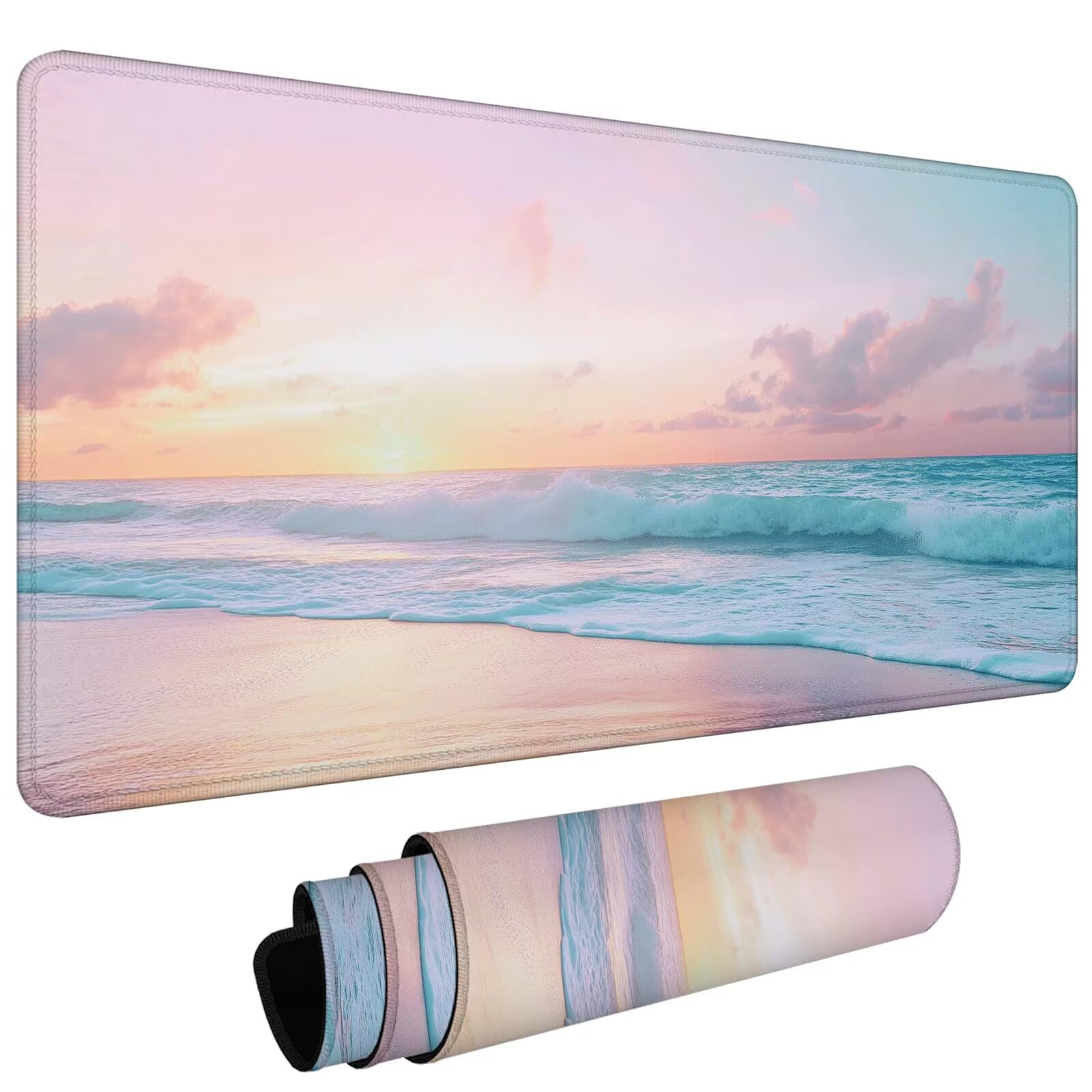 Podkładka pod mysz XXL 1200 x 600 x 3 mm Podkładka pod mysz do gier z wodoodporną antypoślizgową podstawą, podkładka pod mysz dla graczy, akcesoria biurowe, dokładność prędkości-komfort, słońce na