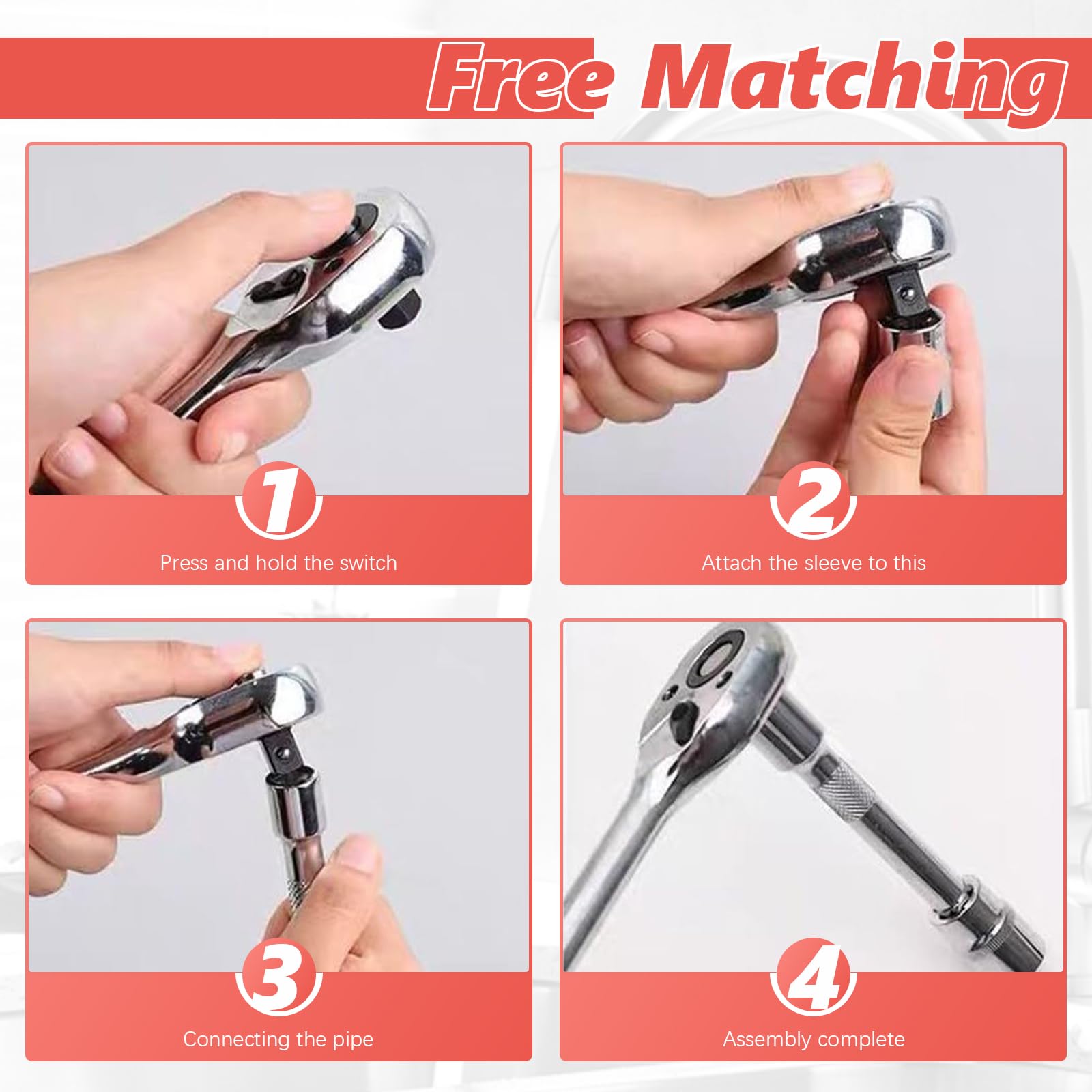 Set Chiavi A Bussola 53 Pezzi - Con Cricchetto Reversibile | Per Auto E Fai Da Te - Foto 4