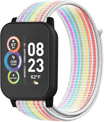 BlackPro Compatible con correas de reloj iTech Fusion 2  iTech Fusion 2R, diseño de velcro de nailon, transpirable y ajustable con pasadores de