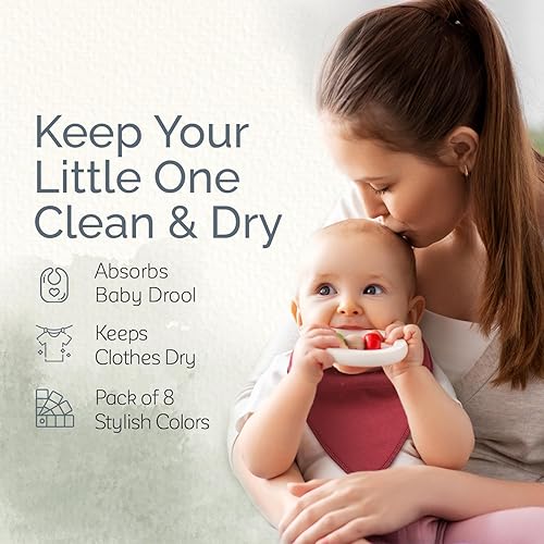 Miniatura 2 de KiddyCare Baberos para babear y dentición para bebés niñasniños  Baberos bandana para comer, baberos lavables para bebés recién nacidos  Baberos de