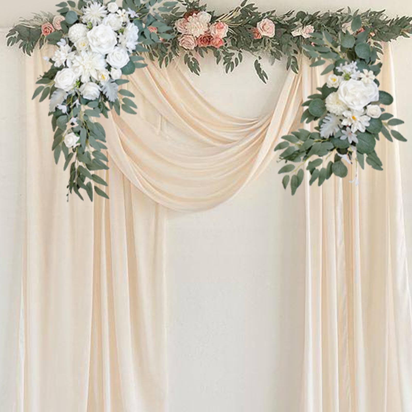 Set di Fiori Artificiali per Matrimonio, Cartello di Benvenuto con, Versatile per La Decorazione dello Sfondo di Cerimonia E Ricevimento, Ghir, Stile a