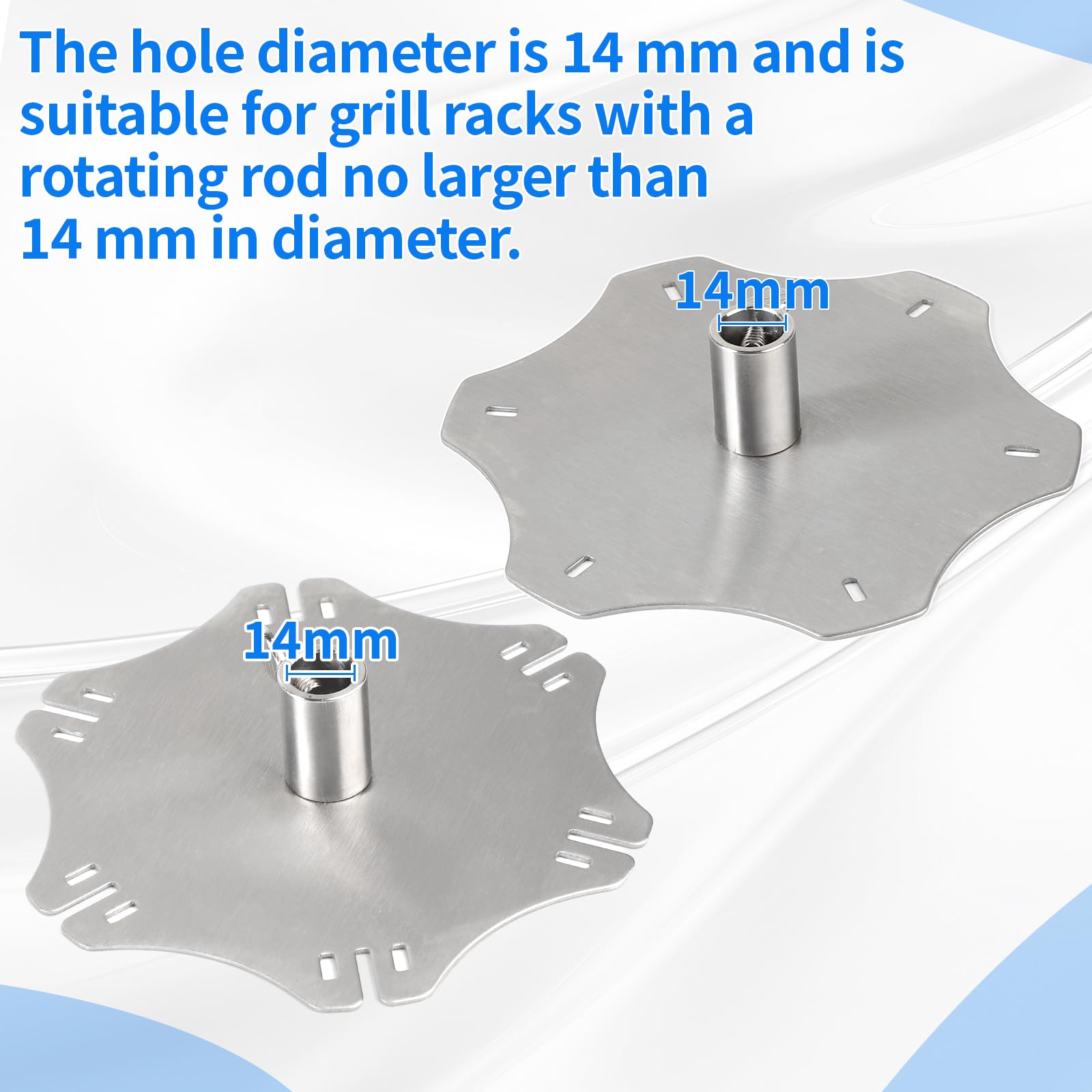 DBREAKS Set di Spiedi Rotanti in Acciaio Inox, Set di Spiedi per Girarrosto per Fino a Ø14mm Griglia Girevole, con 6 Spiedini Lunghi (41 cm) e 6 Spiedini Corti (30 cm), per Forno, Barbecue, Griglia