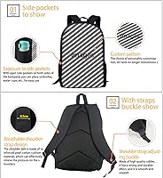 Vista 5 de Xpyiqun Juego de mochila escolar para niÃ±os con caja de almuerzo, OcÃ©ano delfÃ­n, talla Ãºnica