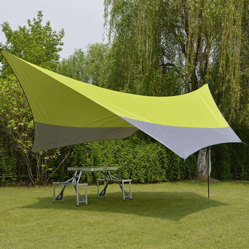 Tarp della Tenda a Mosca della Pioggia Amaca 500450 cm, Riparo da Campeggio Oxford 210D, Telo da Campeggio Leggero per la Spiaggia da Viaggio all'aperto Alpinismo