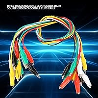 Vista 8 de Heayzoki Clips, 10 cables de alambre de doble extremo, cables de prueba de clip de 19.7 in/20 pulgadas con clips aislantes para pruebas eléctricas