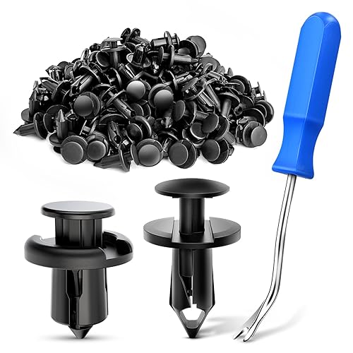 Nilight 150 piezas de sujetadores de parachoques tipo empuje, clips de remache universales para automóviles y sujetadores para parachoques de