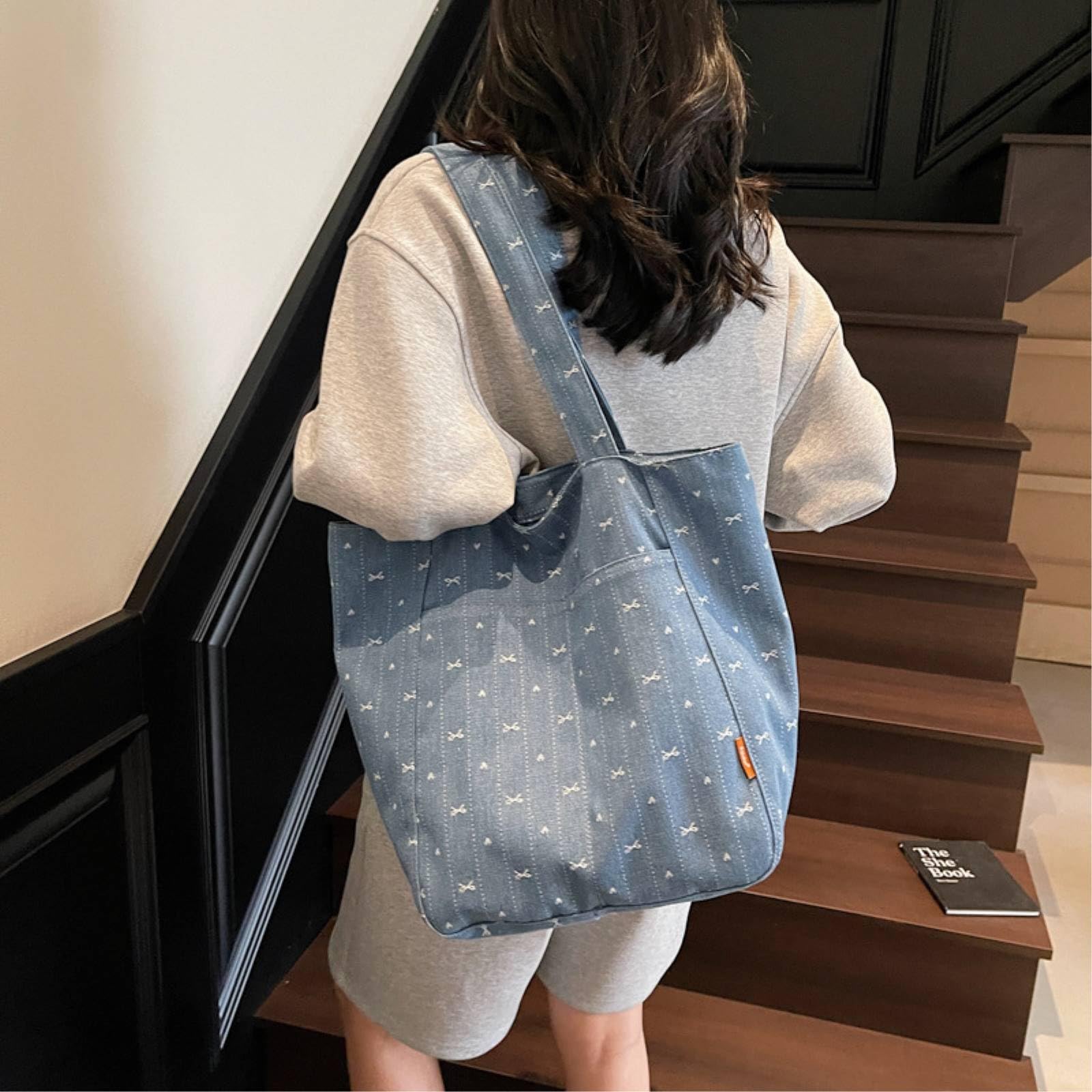 Bolso Mujer Invierno Cuadrado Vertical De Gran Capacidad con Cierre Cremallera