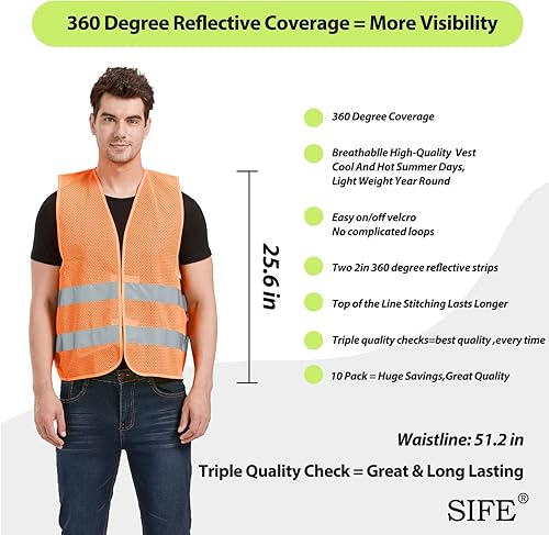 Miniatura 4 de SIFE Mantente seguro y visible con nuestros chalecos de seguridad reflectantes, diseño unisex
