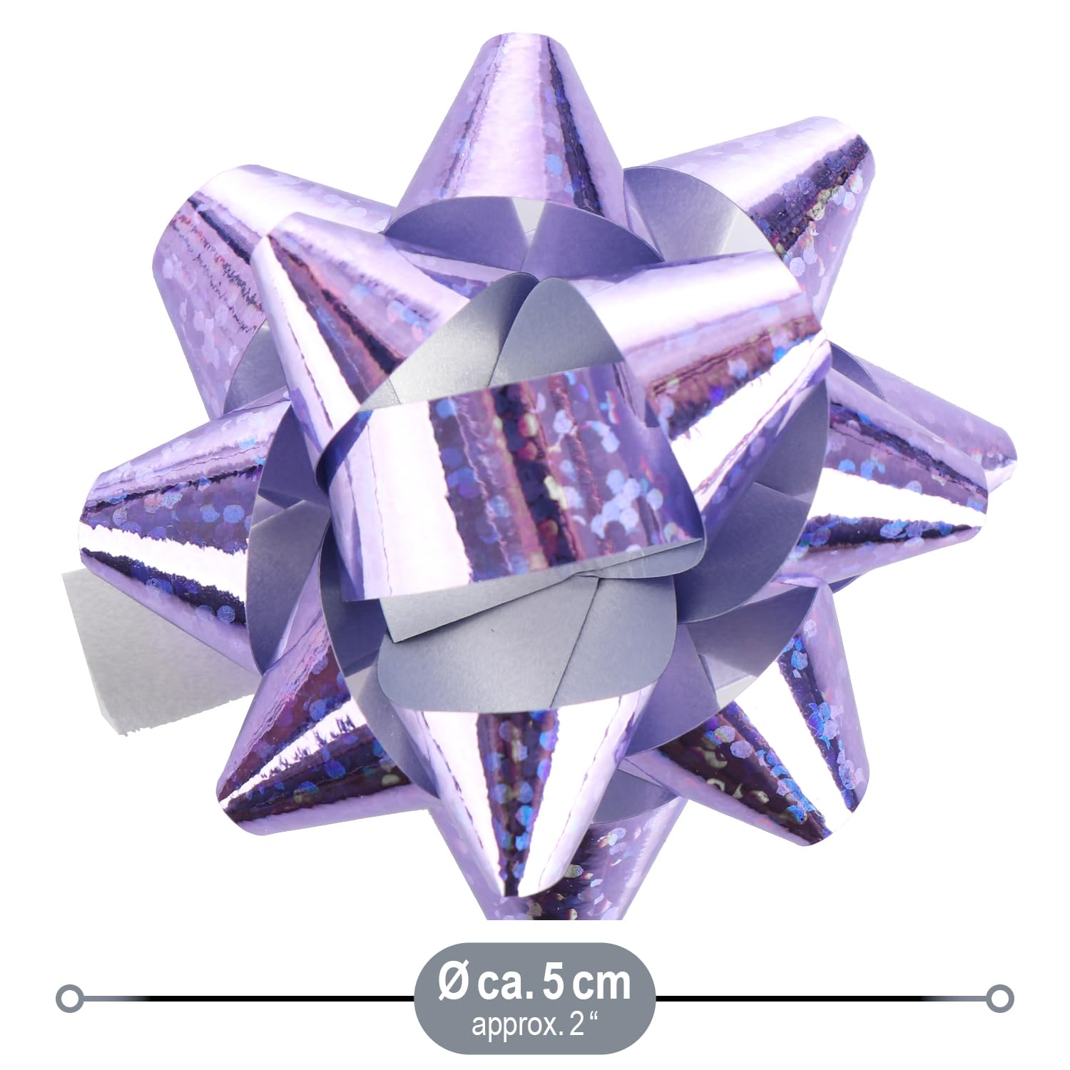 COM-FOUR® 100x Nœuds cadeaux dans de superbes couleurs - nœuds prêts à l'emploi autocollants avec paillettes - décorer (100 pièces - paillettes - 4 couleurs)