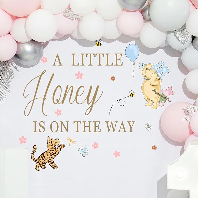 Winnie Baby Shower Decoraciones, Pegatinas, Letrero de SEX REVEAL, A Little Honey is On The Way miniatura 4