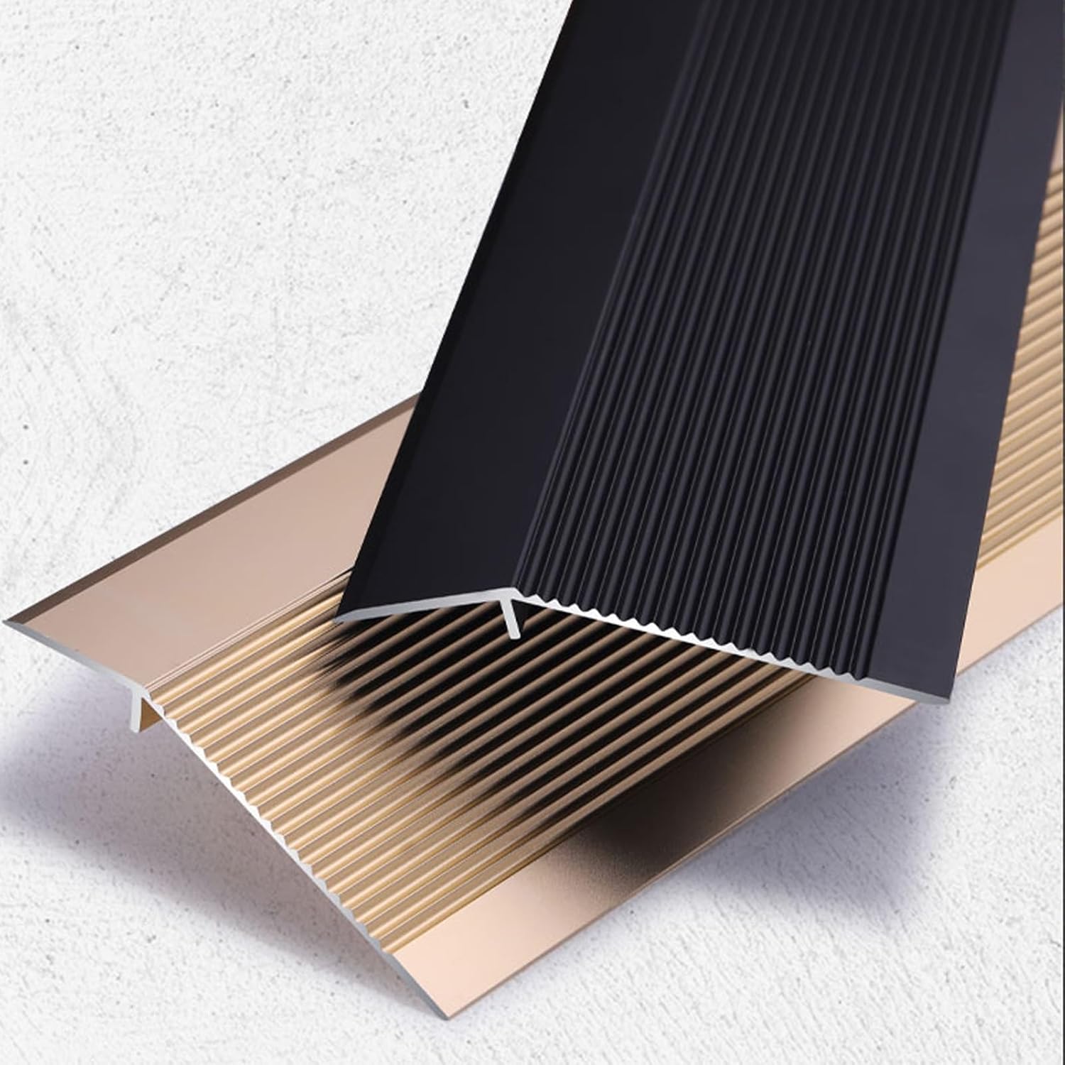 Floor Transition Strip,door threshold strip, Porches Aluminum Floor Transition Threshold Strip, Carpet Edge Trim Metal Threshold Ramp, for Range of Floor Height Differences 0.39-1.37 Inch（1-3.5 Cm） (