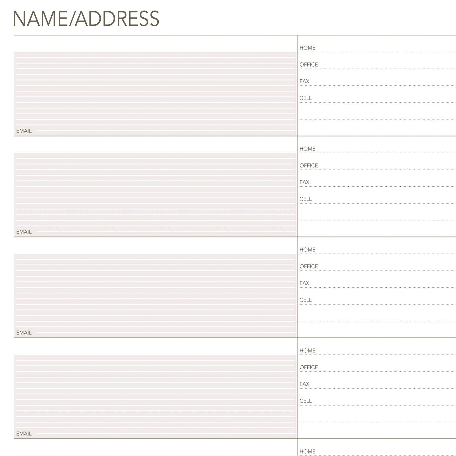 Day Runner Telefon- und Adressseiten, Nachfüllung, lose Blätter, undatiert, für Planer, 21,4 x 27,9 cm, Größe 5, 30 Blatt/Packung (018-230)