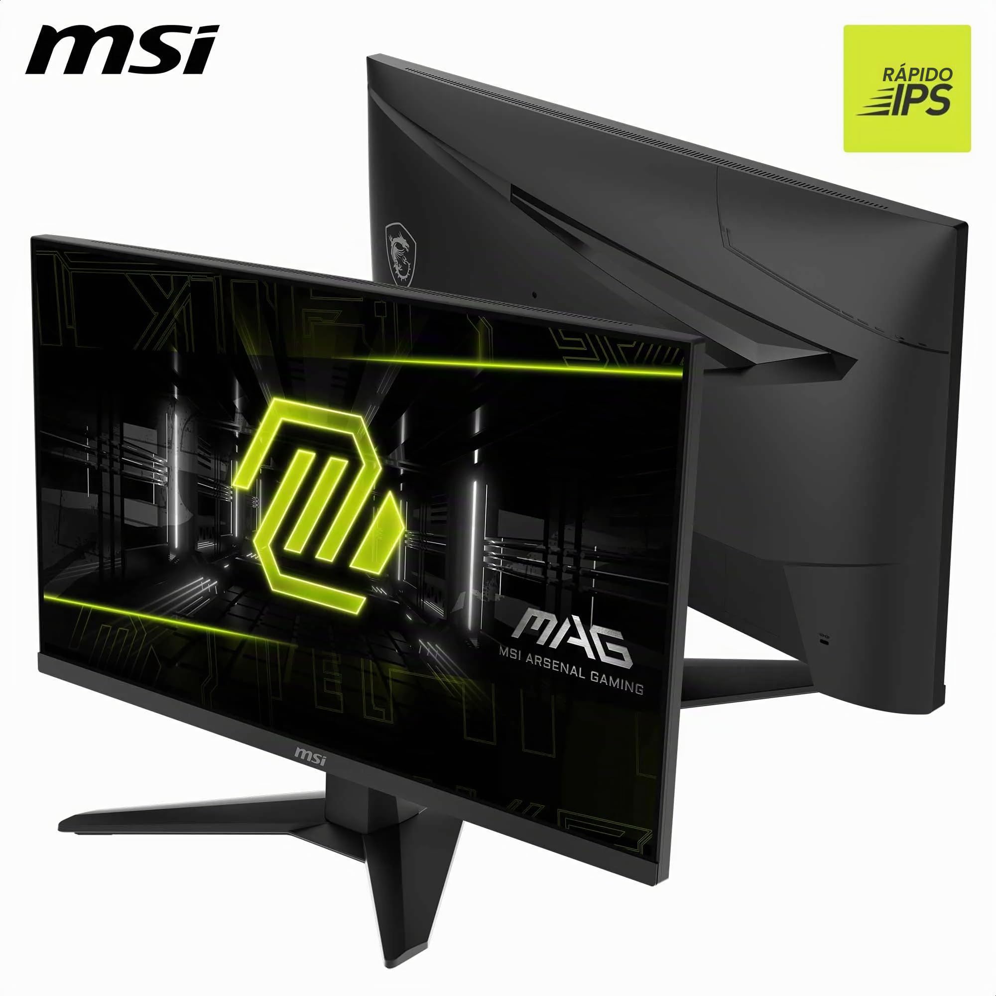MSI mag 274QF X24, Monitor Gaming 27 Pulgadas WQHD, IPS rápida de 2560 x 1440, 240 Hz, 0,5 ms, Preparado para HDR, AMD FreeSync, Eye Care, AI Vision, inclinación Ajustable, Soporte Vesa, Negro | Panel Rapid IPS 2560x1440, 240Hz, 0,5ms, compatible VESA, HD