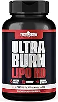 Termogênico Ultra Burn Lipo HD – Morosil® 400 mg + Cafeína, Cromo e Vitaminas para Auxílio na Queima de Gordura – 60 Cápsulas