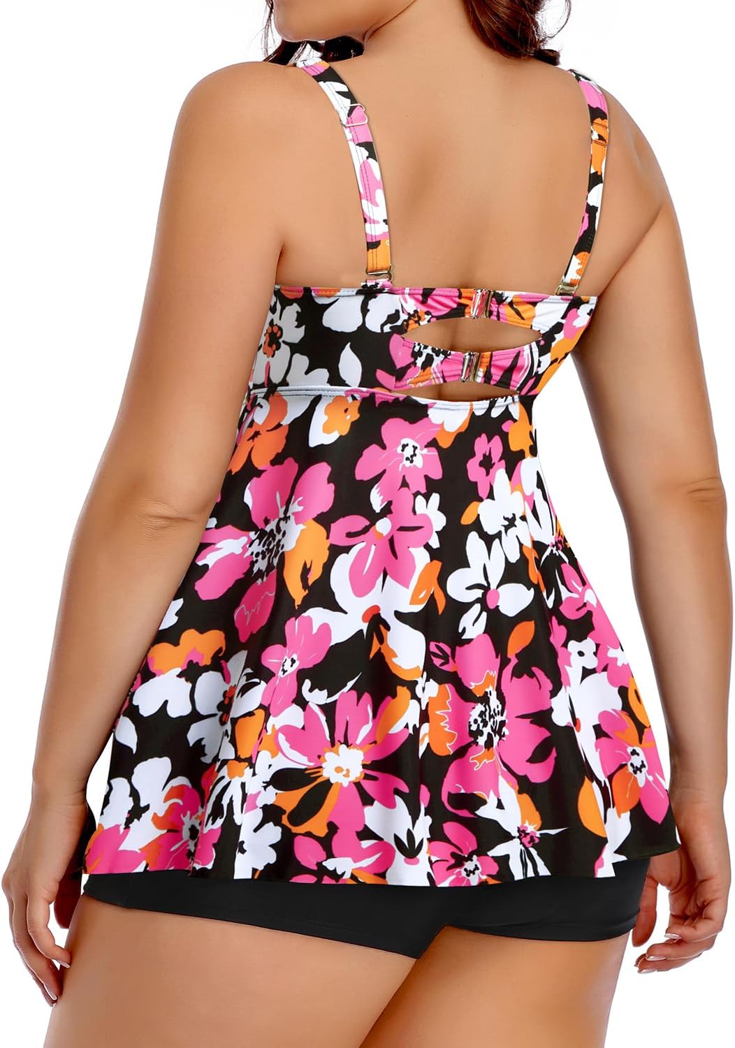 Aqua Eve Women Two Piece Plus Size Tankini Swimsuit with Shorts Tummy Control Bathing Suit Flowy Swimwear - Image 5