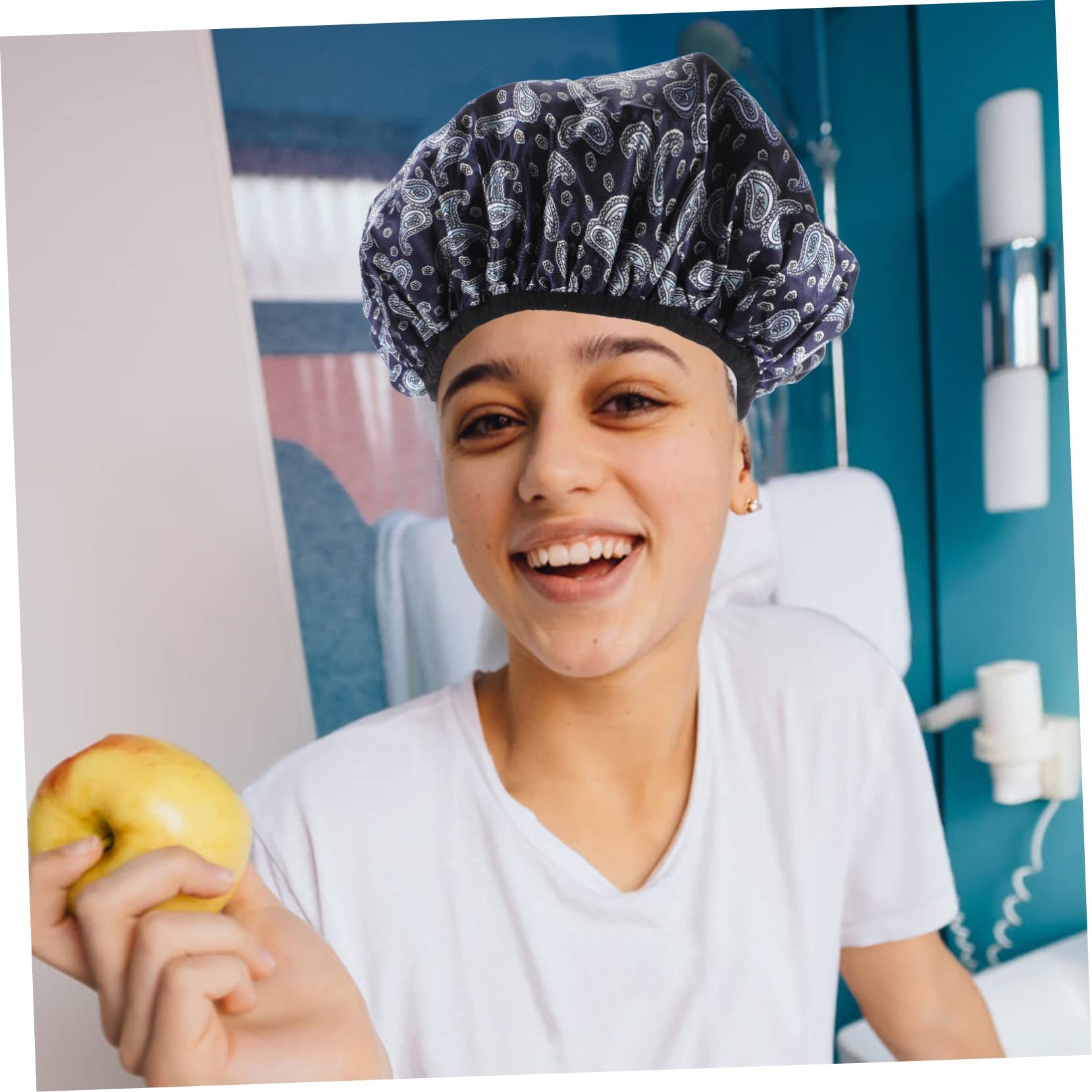 minkissy 3 Piezas gorro de decoración del cabello gorro de baño elástico o natacion niño o natación niño o de pelo o de baño doméstico o de baño creativo triple