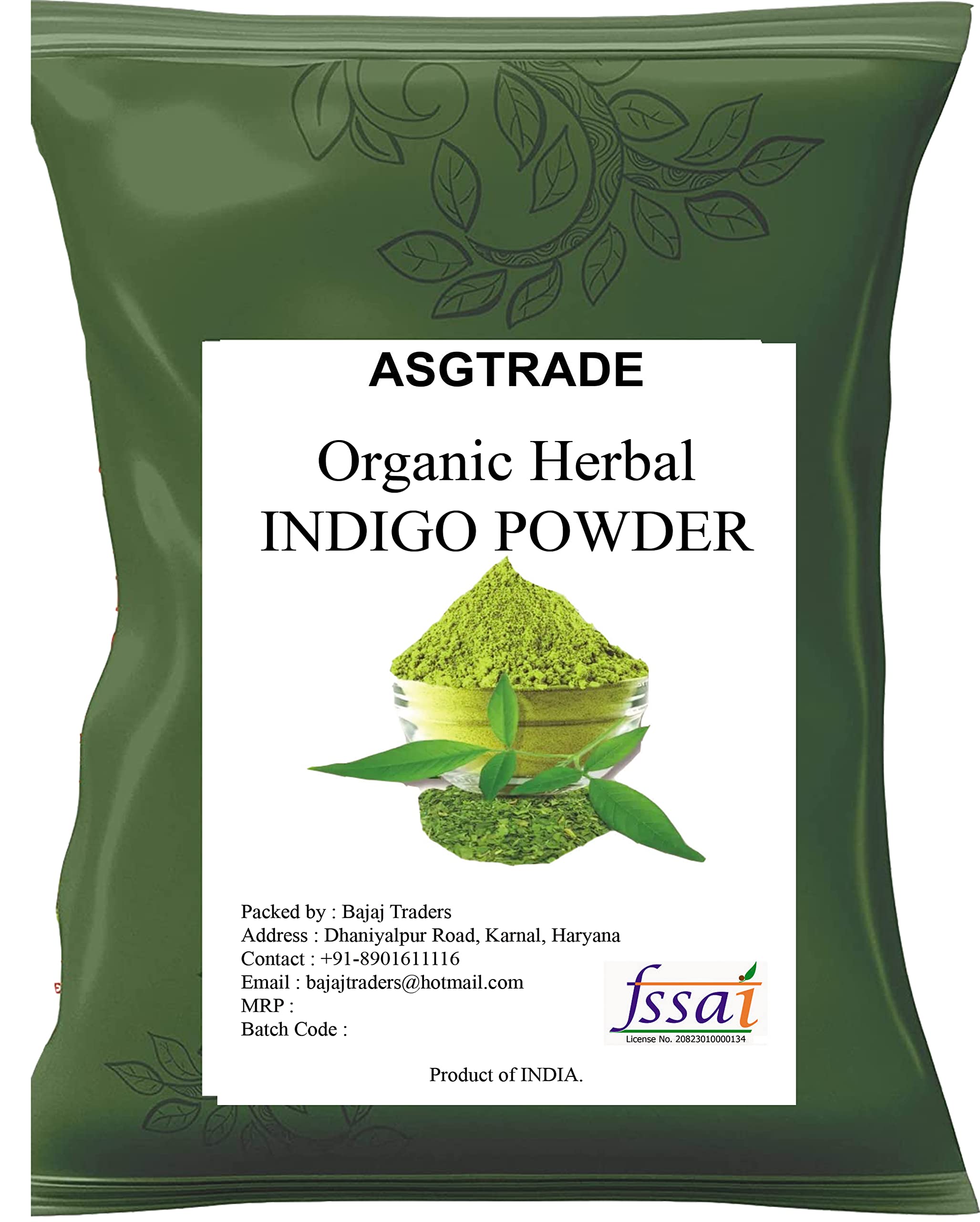 ASGTRADE Naturals Organic Indigo Powder For Black Hair, 100gm-image-47