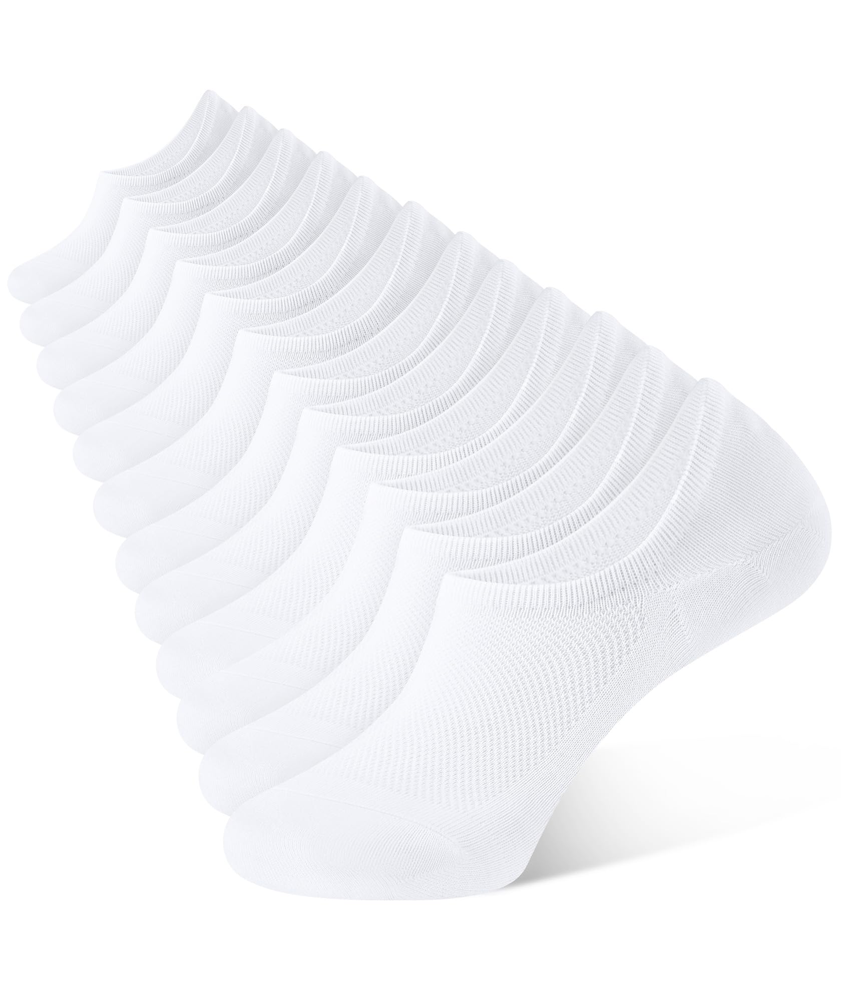 CLOSEMATE 6 Paar Füßlinge Damen Herren Rutschfestes Silikon und Atmungsaktives Mesh Baumwolle Sneaker Socken Weiche und Bequeme Unsichtbare Socken Elastische 168-Nadel