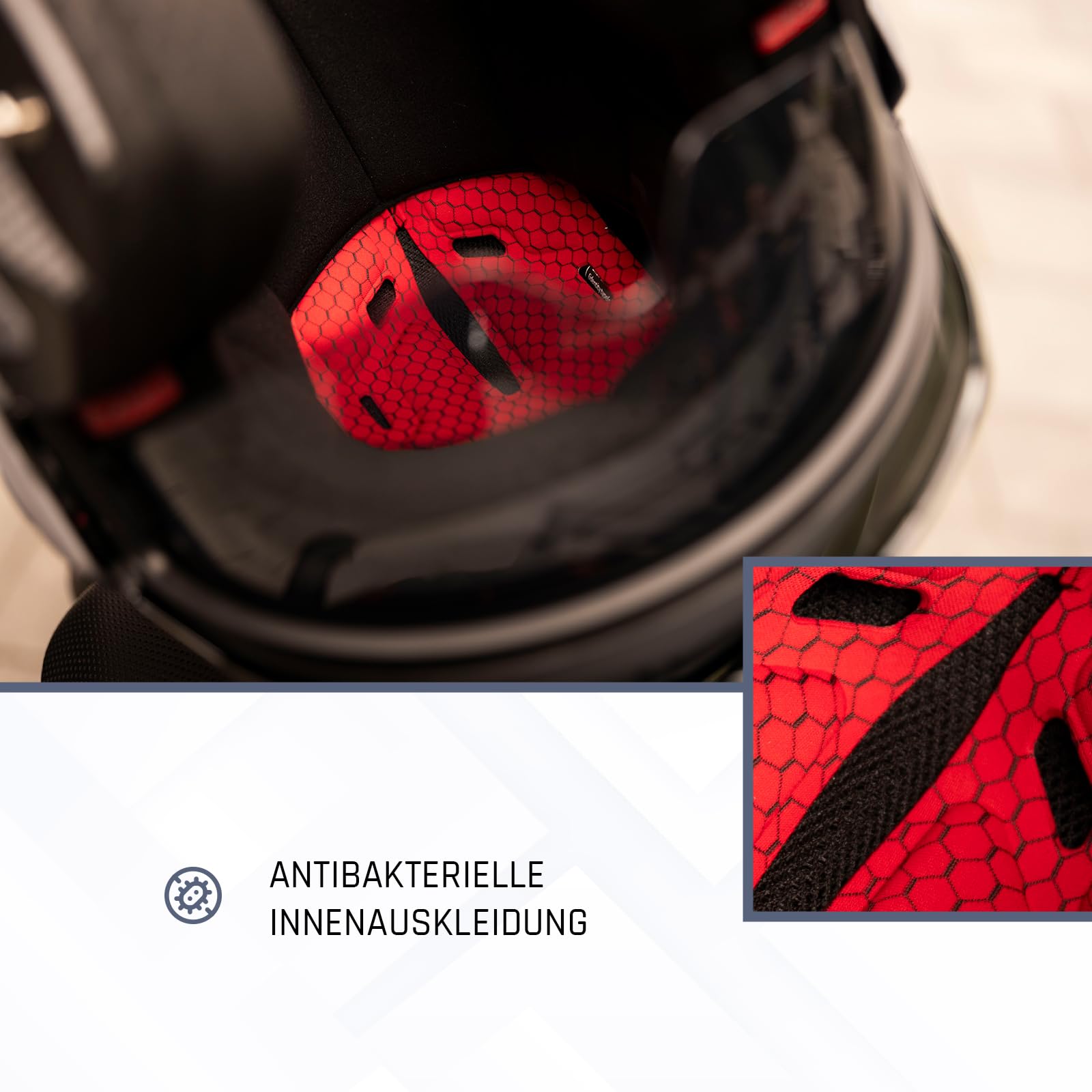 BEON Stradale Motorradhelm Klapphelm – Systemhelm mit Visier & Sonnenblende, 180° Flip-Up Integralhelm für Damen & Herren, Roller- & Motorradhelm
