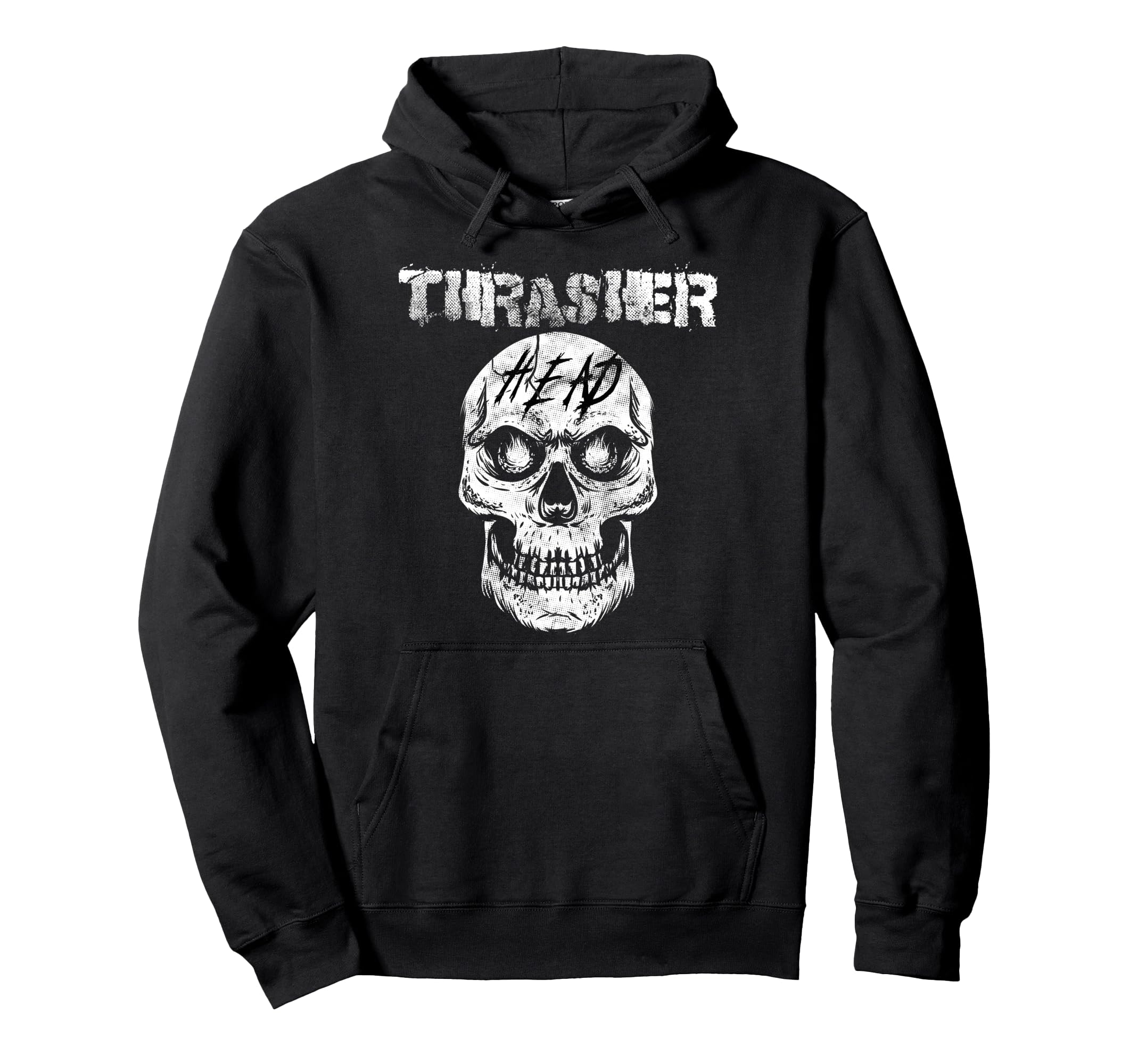 Thrasher Head Shirt Distressed Skull Vintage Skater Pullover Hoodie