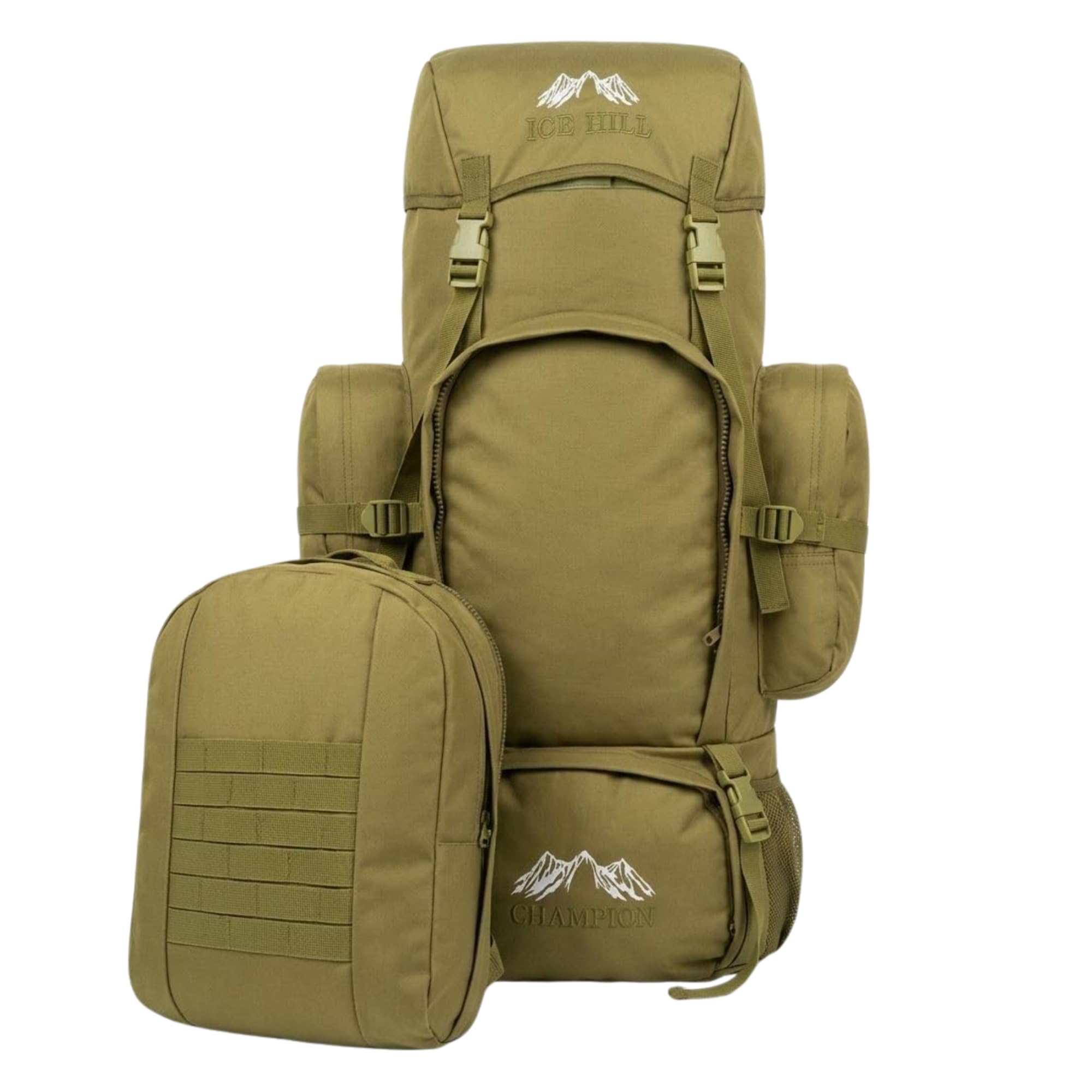 Ice Hill 87L Travel Backpack Camping Hiking Rucksack Trekking Bag for Men & Women with Water Proof Rain Cover/Shoe Compartment-image-1