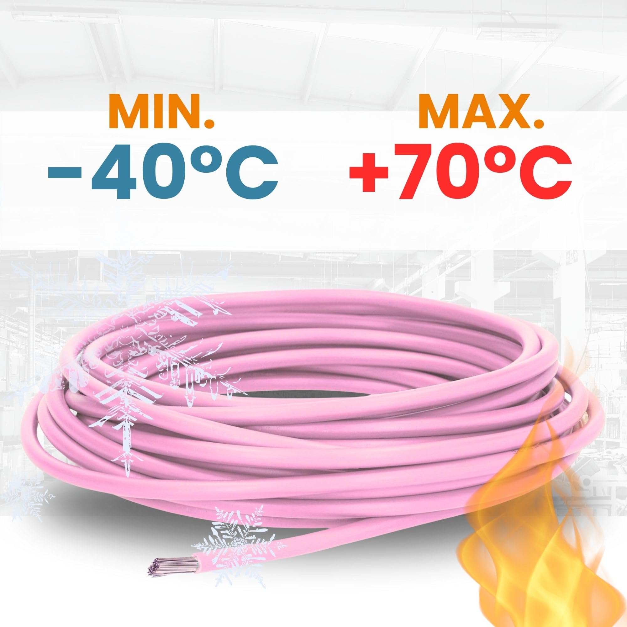 LAPP 4510082 Cable H05V-K 1 x 0,75 mm² Rosa, Bobina de 100 m