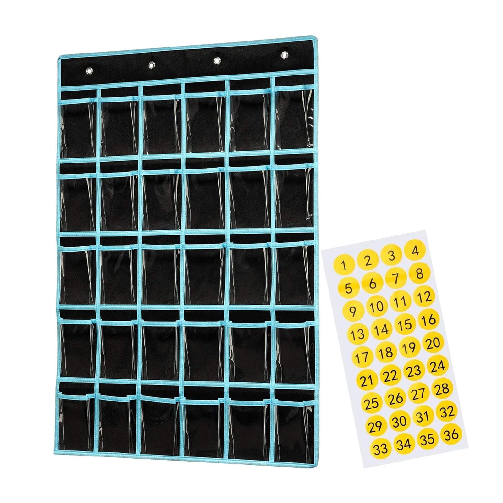 Sac de Rangement pour Tableau de Poche pour Salle de Classe, Mur Porte Placard Suspendu Organisateur Sac de Rangement, Organisation Ménagère Polyvalente, Organisateur de Poche, noir