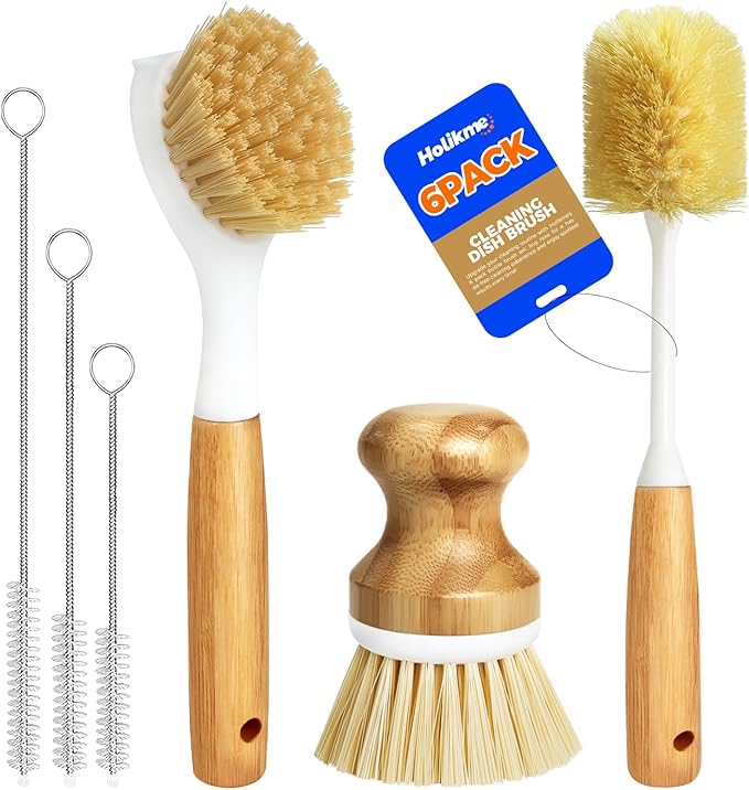 6 Pack Dish Brush Set