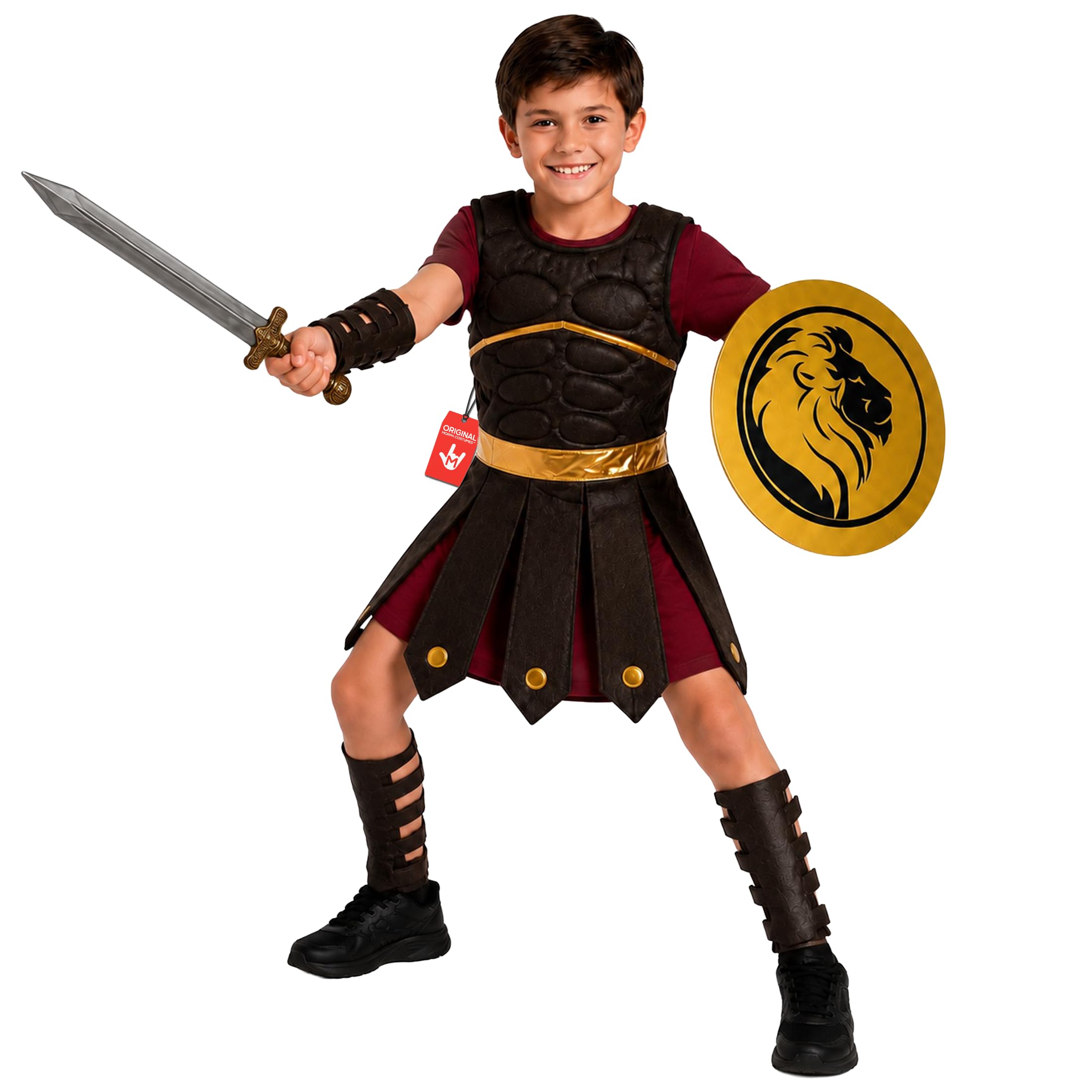 Fun Shack Costume Gladiatore Bambino, Costume Romano Halloween Bambino