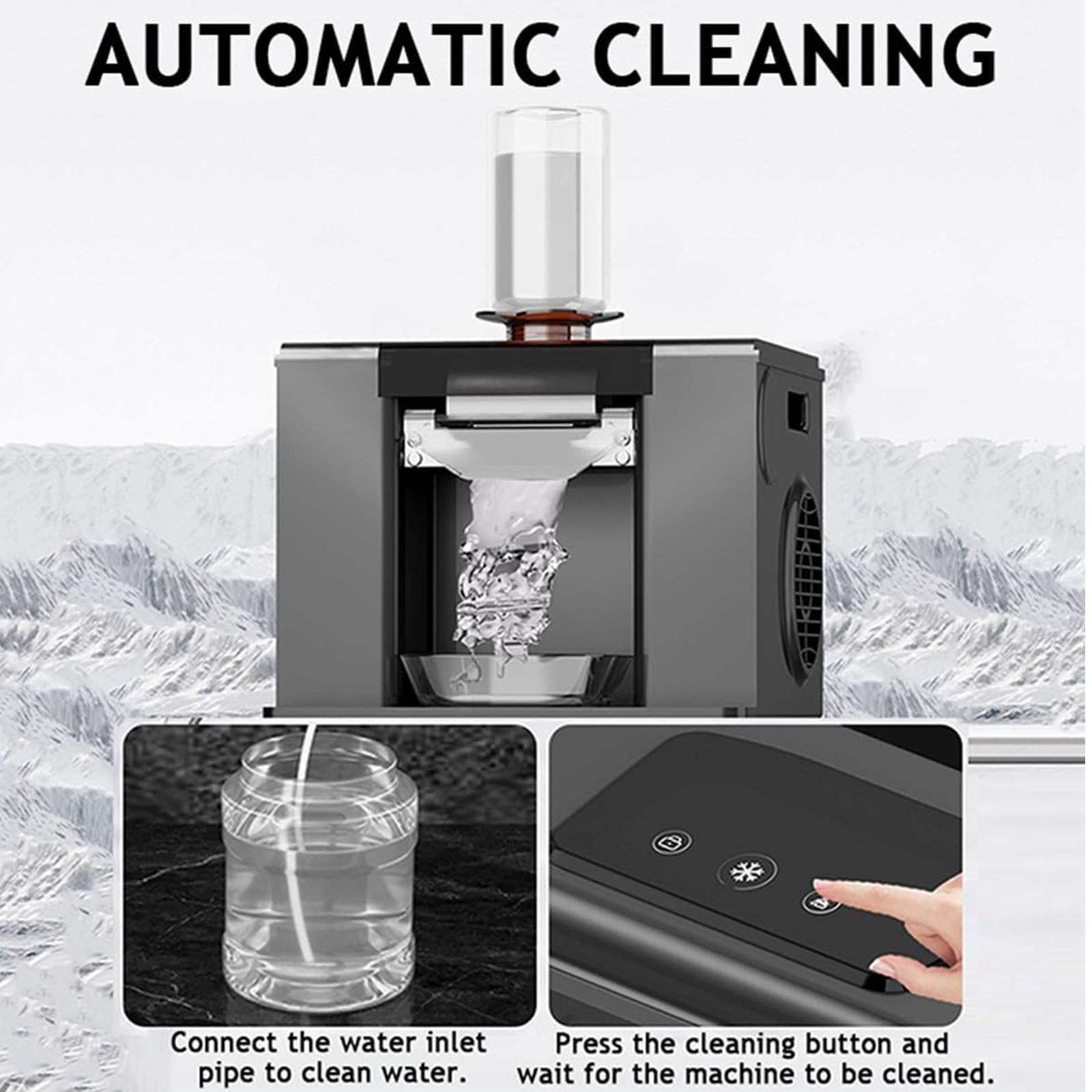 Genérico Máquina eléctrica para raspar Hielo, trituradora de Hielo Comercial de 60 kg/día con depósito de 750 ml y Bandeja para Hielo para Bares y heladerías (Blanca).