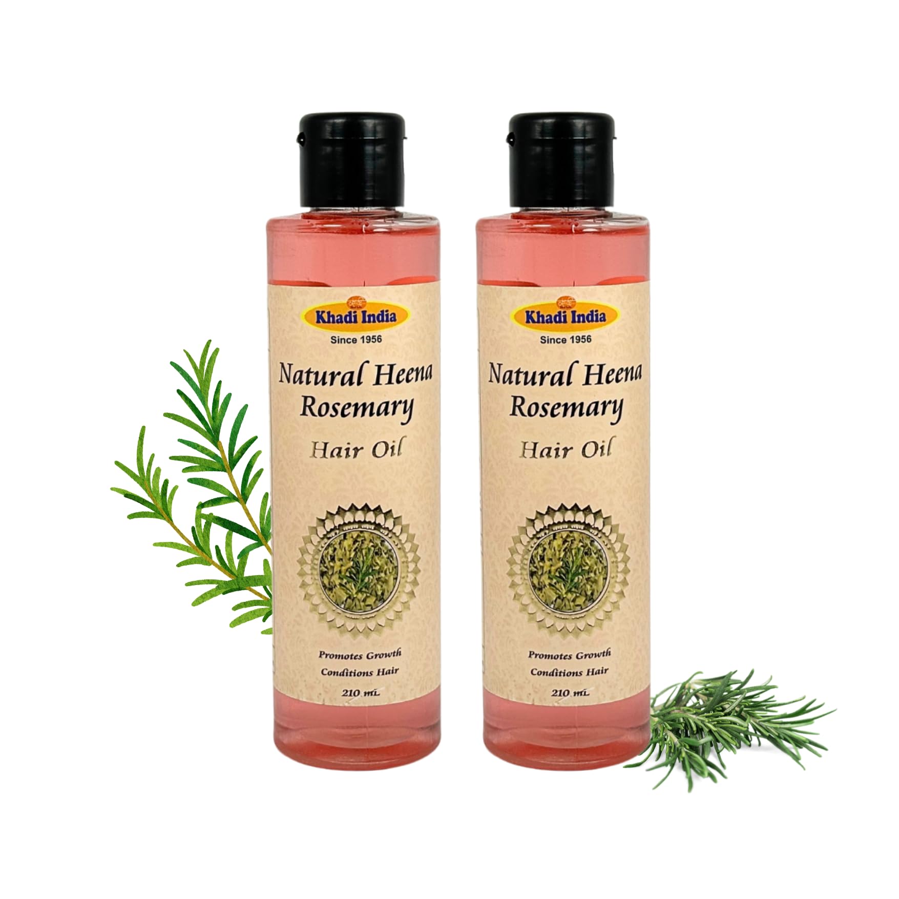 Natural Henna and Rosemary Hair Oil: Ayurvedic Hair Nourishment (Set of 2)