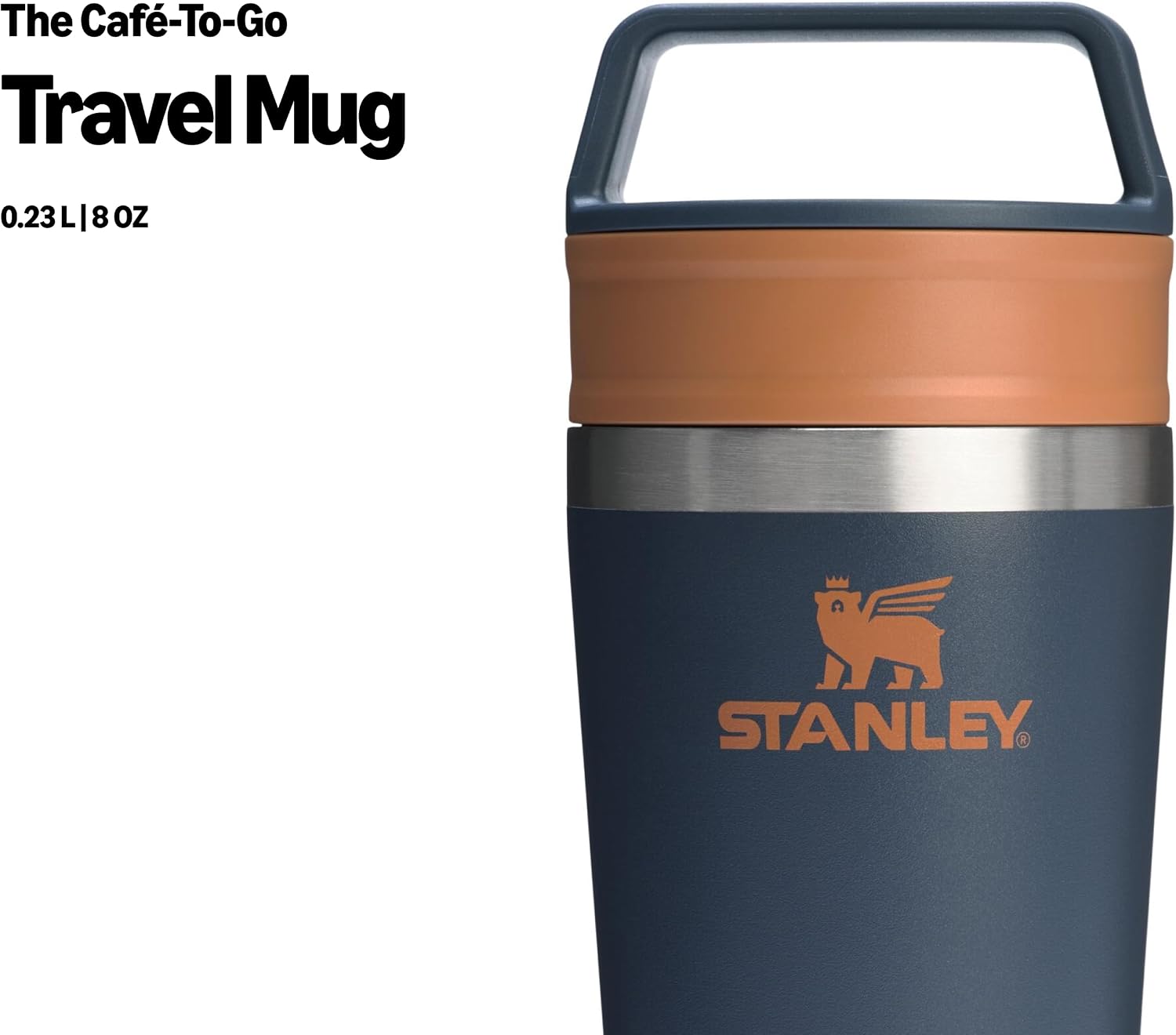 Stanley Cafe To-Go Travel Mug Termos Bardak, Lacivert (Twilight), 0.23 Litre