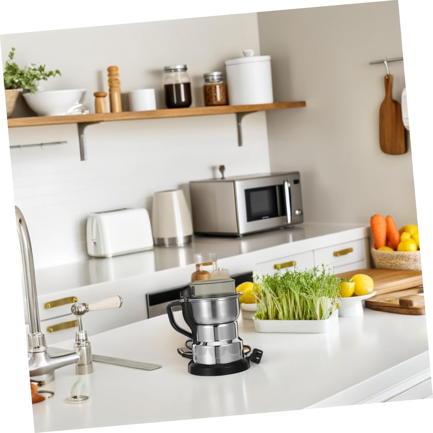 Ciieeo Stainless Steel Mill Grinder Coffee Grinder Electric Flour Milling Machine for Dry Grains Cereal Coffee Beans and Spices Corn Pepper