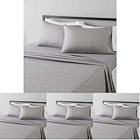 Vista 16 de Yaxa Basics - Juego de sábanas de microfibra ligeras súper suaves y libres de arrugas y transpirables de 3 piezas con bolsillos de 14 pulgadas