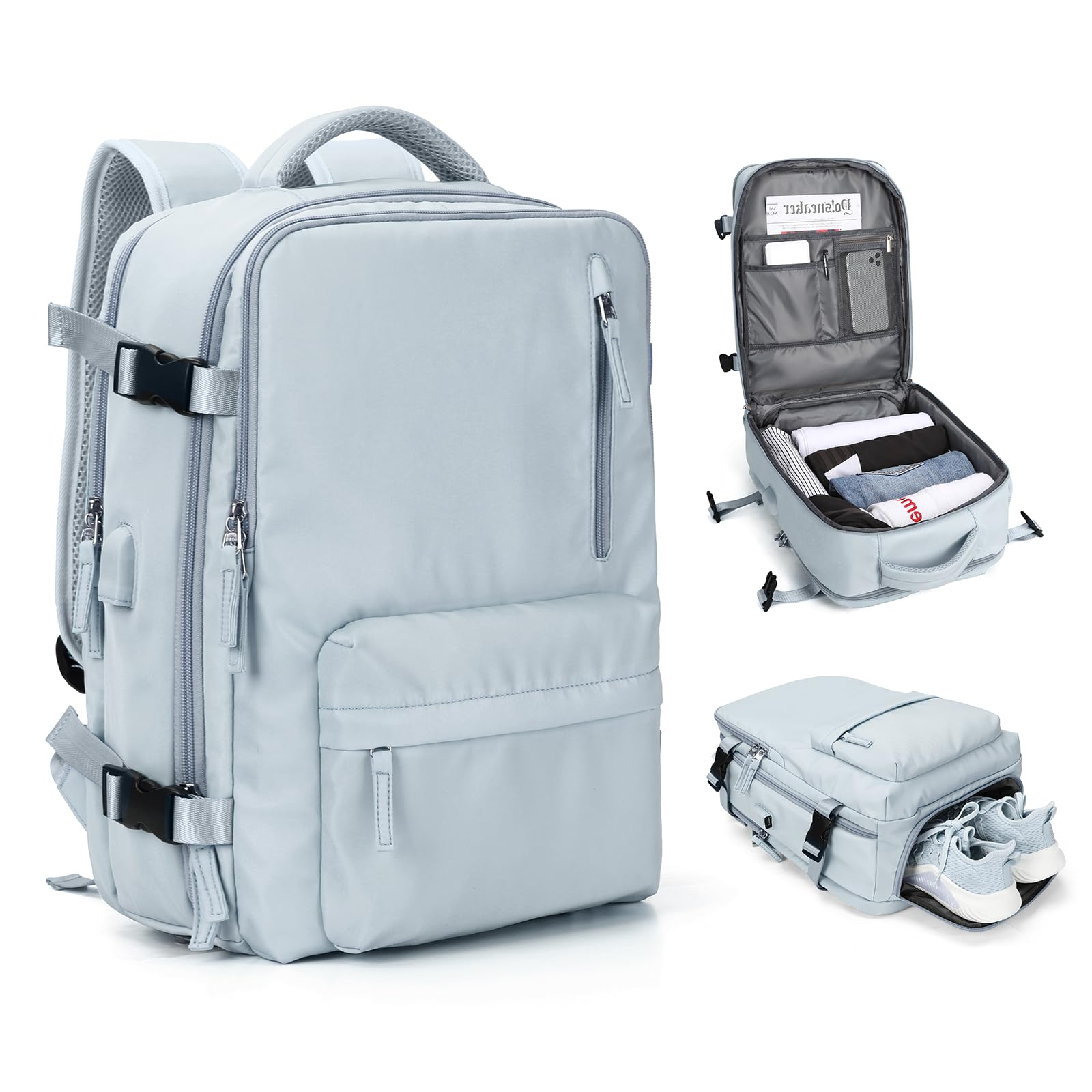 SZLX Borse da Cabina per Easyjet 45x36x20 Zaino da Viaggio Donna Ryanair 40x20x25 Bagaglio a Mano con porta usb zaino da viaggio aereo bagaglio a mano zaino per laptop Casual Daypack