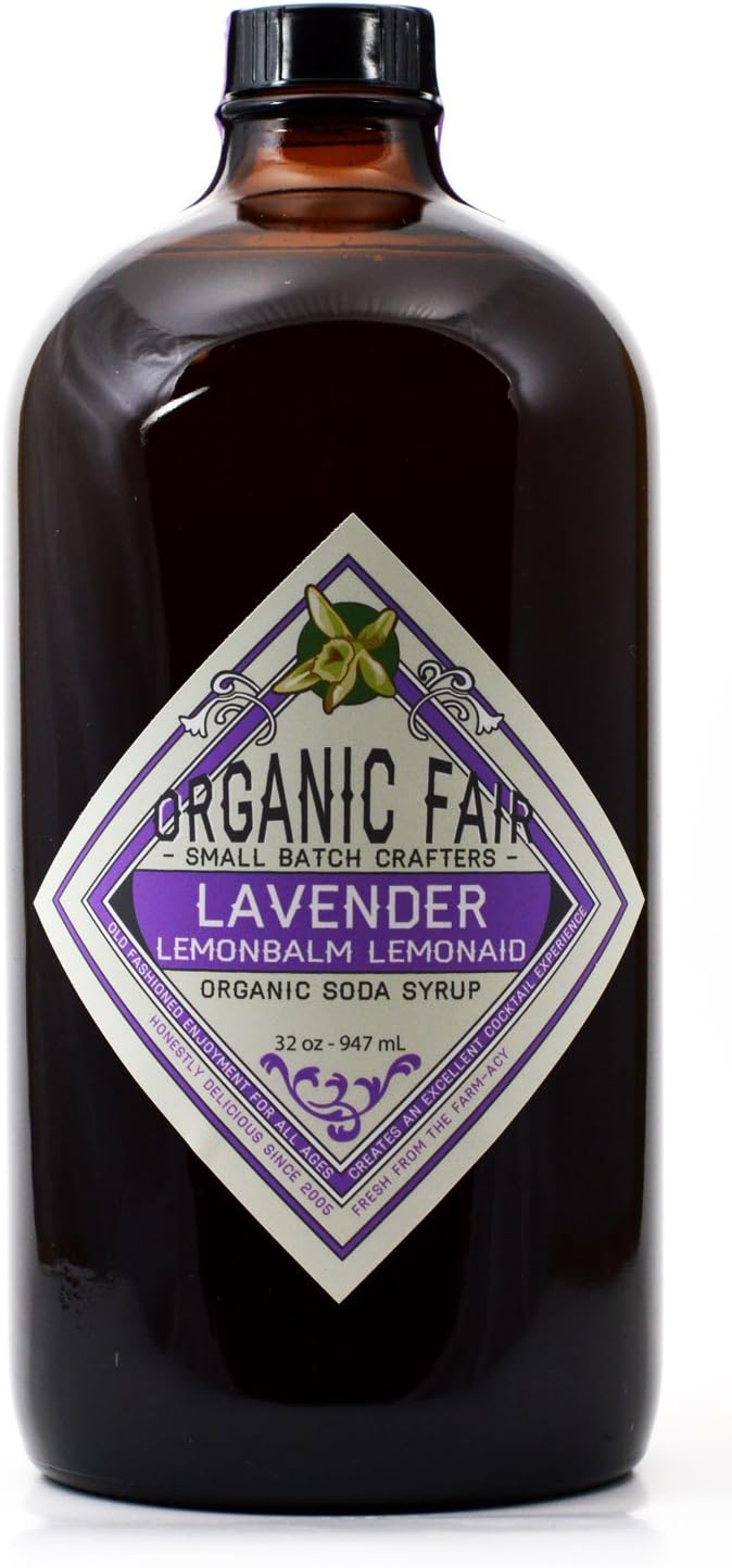 Organic Fair Lavender Lemonbalm Lemonaid Soda Syrup - The BIG Bottle - 32oz.