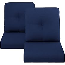 Patio Furniture Cushions Set, 22x25/22x24 Inch Outdoor Deep Seat Chair Cushions, Water Resistant & Fade Resistant, Removable Cover, 4" Thickened Outdoor Seat Cushion for Chair, Sofa2 Set