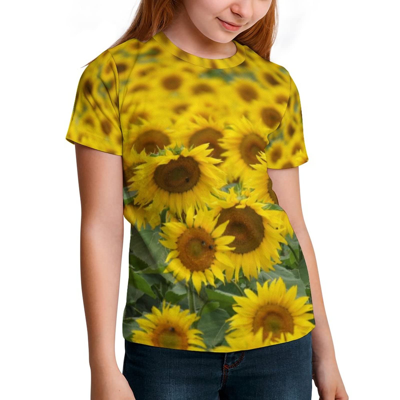 Amazon.co.jp: キッズ Tシャツ ひまわり 風景 半袖 子供服 ジュニア