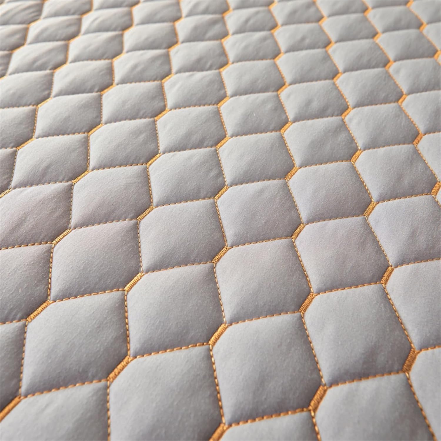 Maßgeschneiderter Matratzenschoner mit Reißverschluss, Matratzenbezug 90 x 200 140x200 180 x 200 160x200 Weicher Atmungsaktiver Matratzenschutzbezug Waschbar(Hellgrau,180x200+15cm)