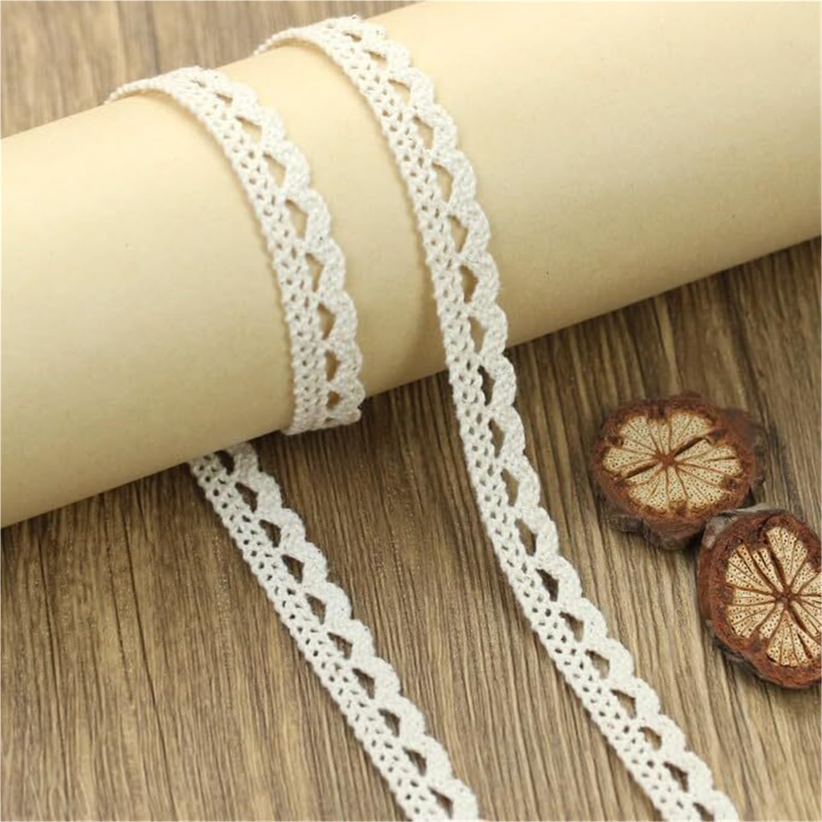 Koronkowa taśma ozdobna, Fabric Lace Trim Ribbon 10m Floral Embroidered Multiple Widths(Style P Width 2.7cm)