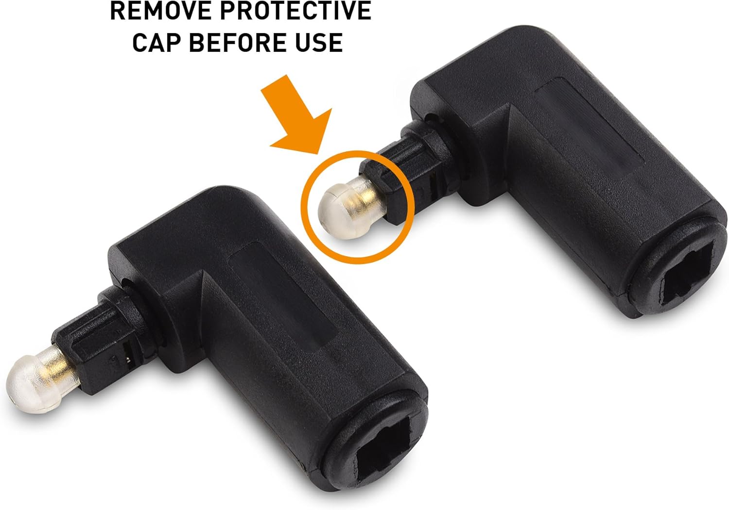 Holiday Deals 🛒 Cable Matters 2-Pack Right Angle Toslink Adapter (Toslink Extension) Male to Female Super Brands Cable Matters 2-Pack Right Angle Toslink Adapter (Toslink Extension) Male to Female