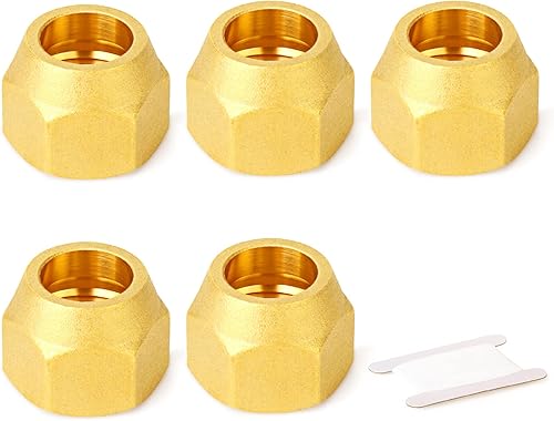 GASHER 10 piezas de latón SAE 45 grados Flare Tube Fitting, 12" Flare Nut Aire Acondicionado Tubo de cobre Extensión de tubo de cobre a tope Tuerca disponible en Yaxa Peru
