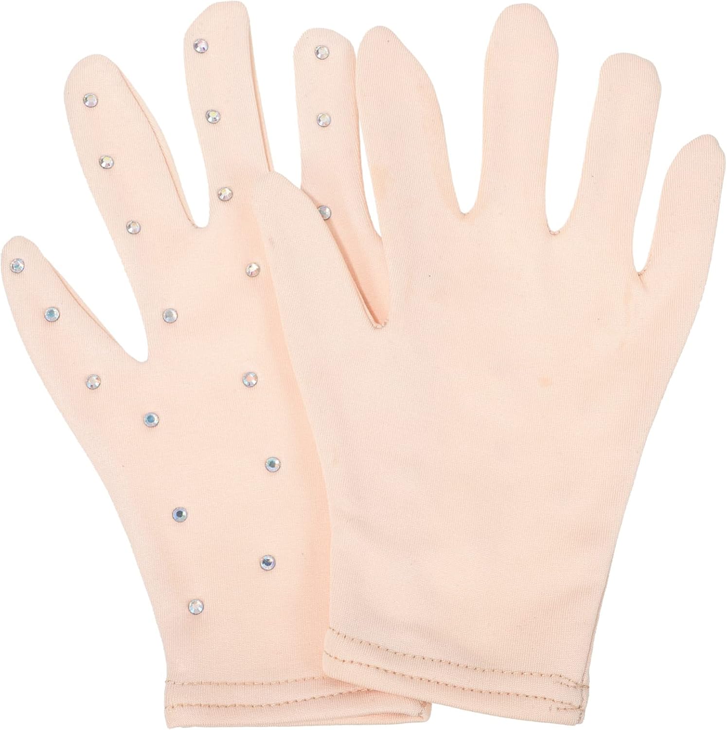 SUPVOX Decorative Figure Skating Performance Gloves for Boys and Girls and Adults Sequin Gloves for Girls Non- Stage for Dance and Performance