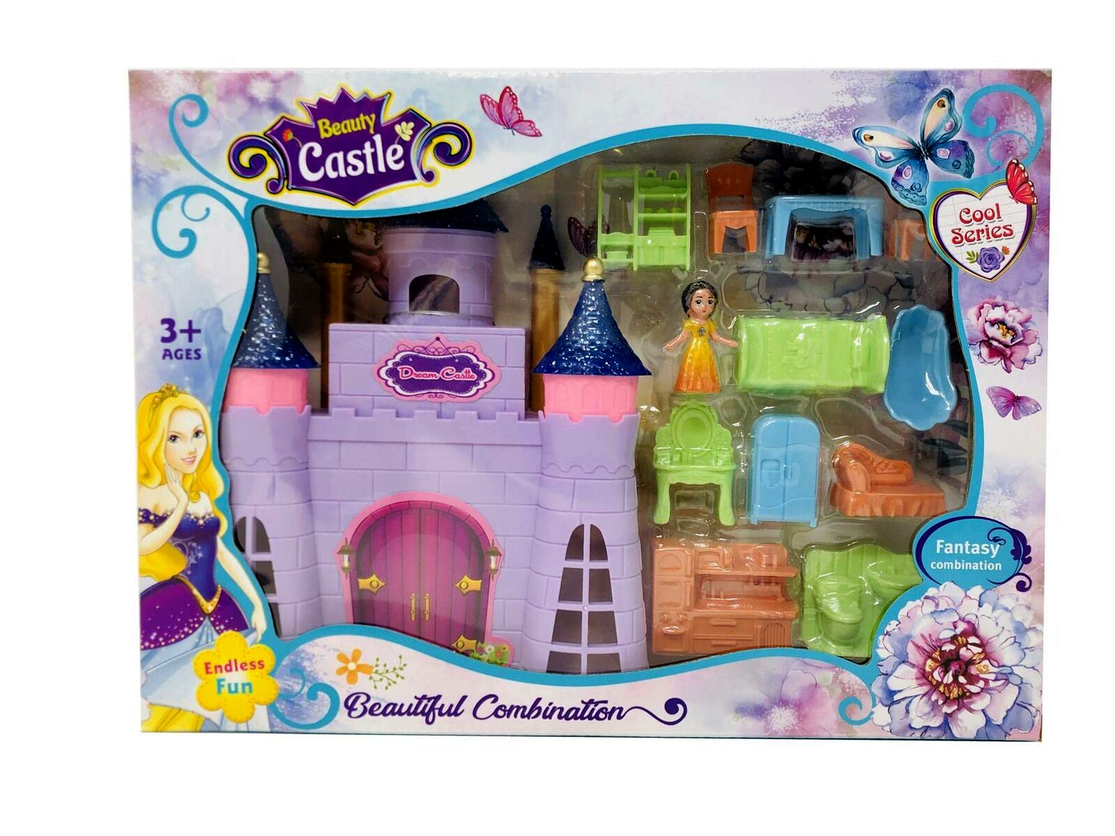 koolbitz Large Fairy Princess Castle Toy Doll Playset w/ Lights, Sounds