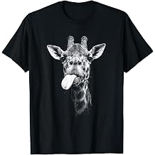 Funny Silly Giraffe Tongue Out T-Shirt